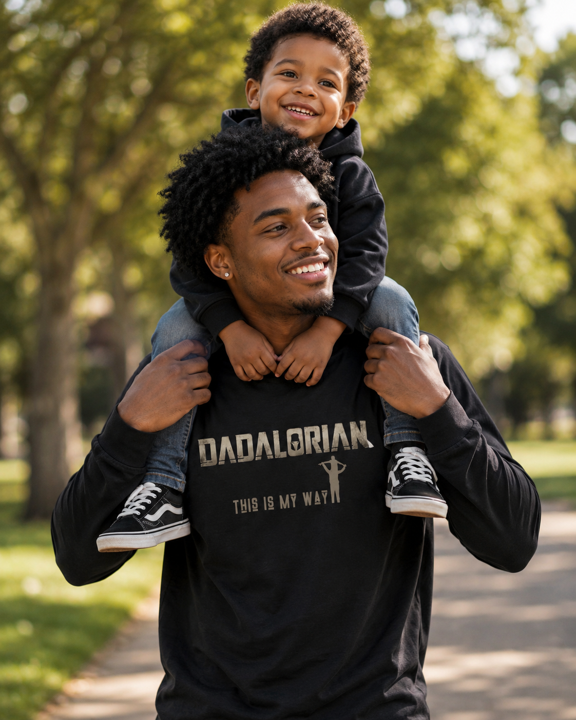 Dadalorian "This Is My Way" Long Sleeve 100% Cotton Tee - Father’s Day Star Wars Dad Shirt