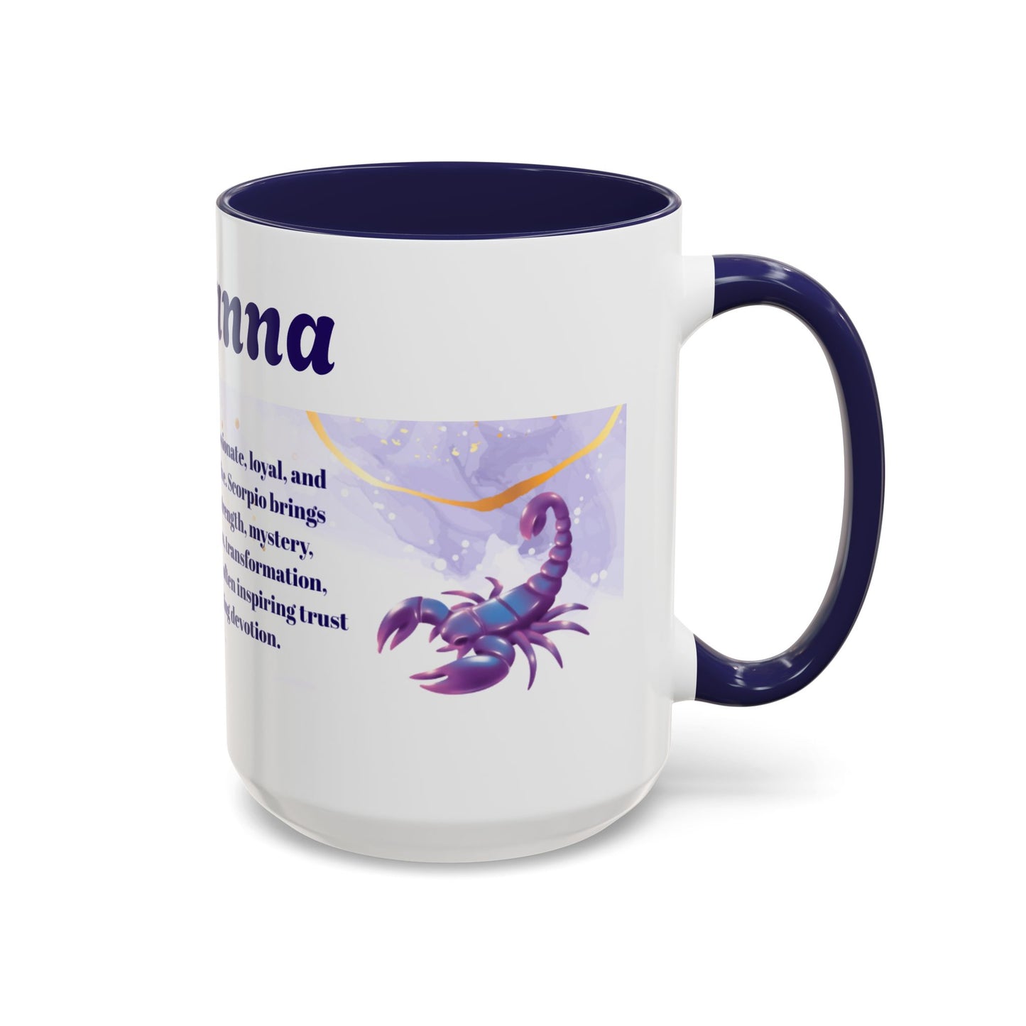 Personalized Scorpio Name Coffee Mug — Adrianna Zodiac Birthday Gift (15oz)