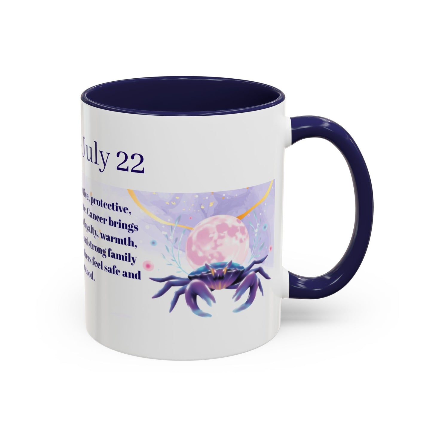 Cancer Zodiac Coffee Mug — June 21–July 22 Horoscope Gift