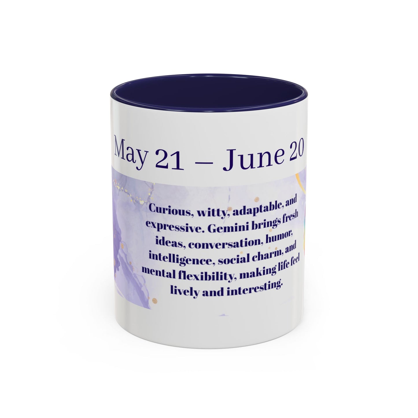 Gemini Zodiac Coffee Mug — May 21–June 20 Horoscope Accent Mug