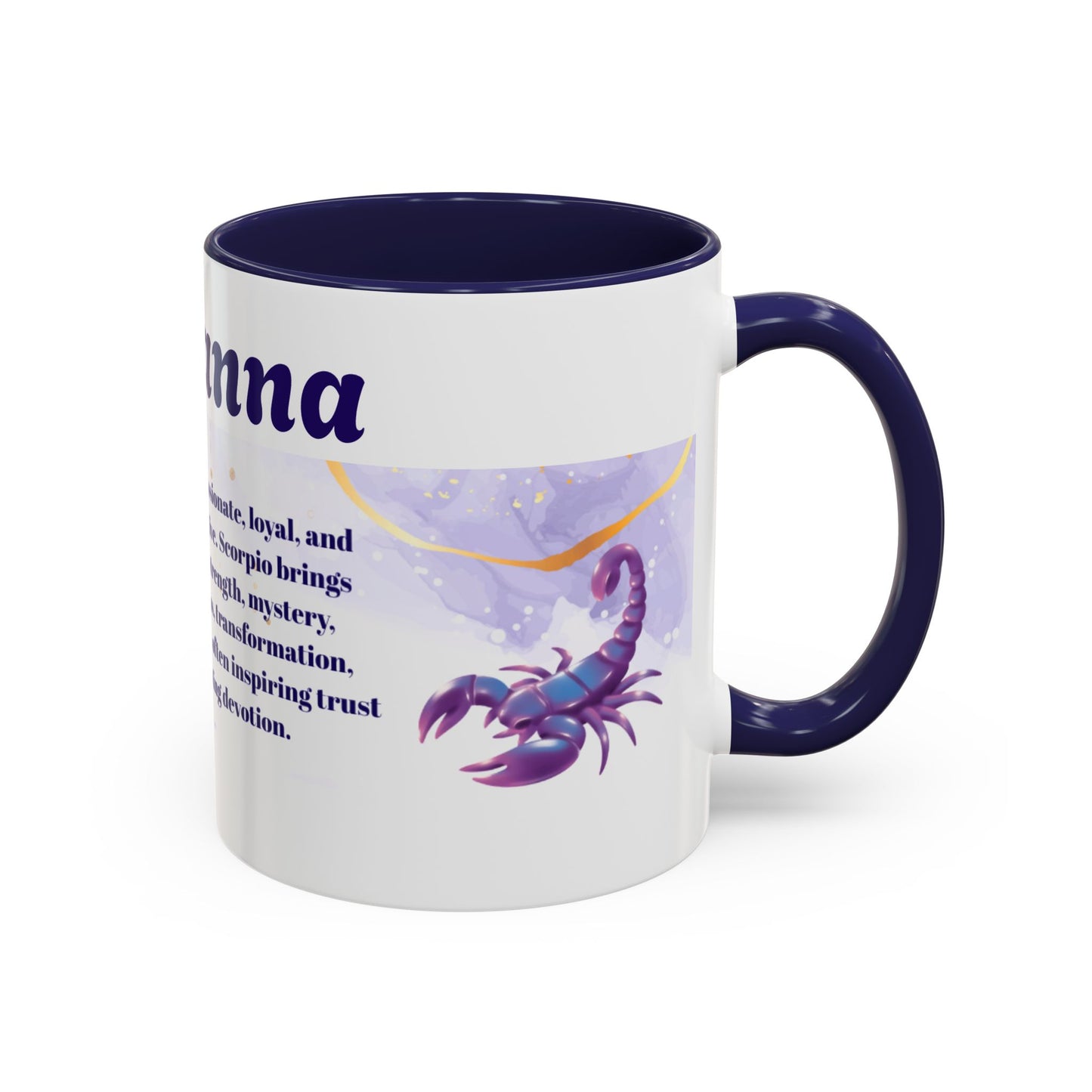 Personalized Scorpio Name Coffee Mug — Adrianna Zodiac Birthday Gift (15oz)