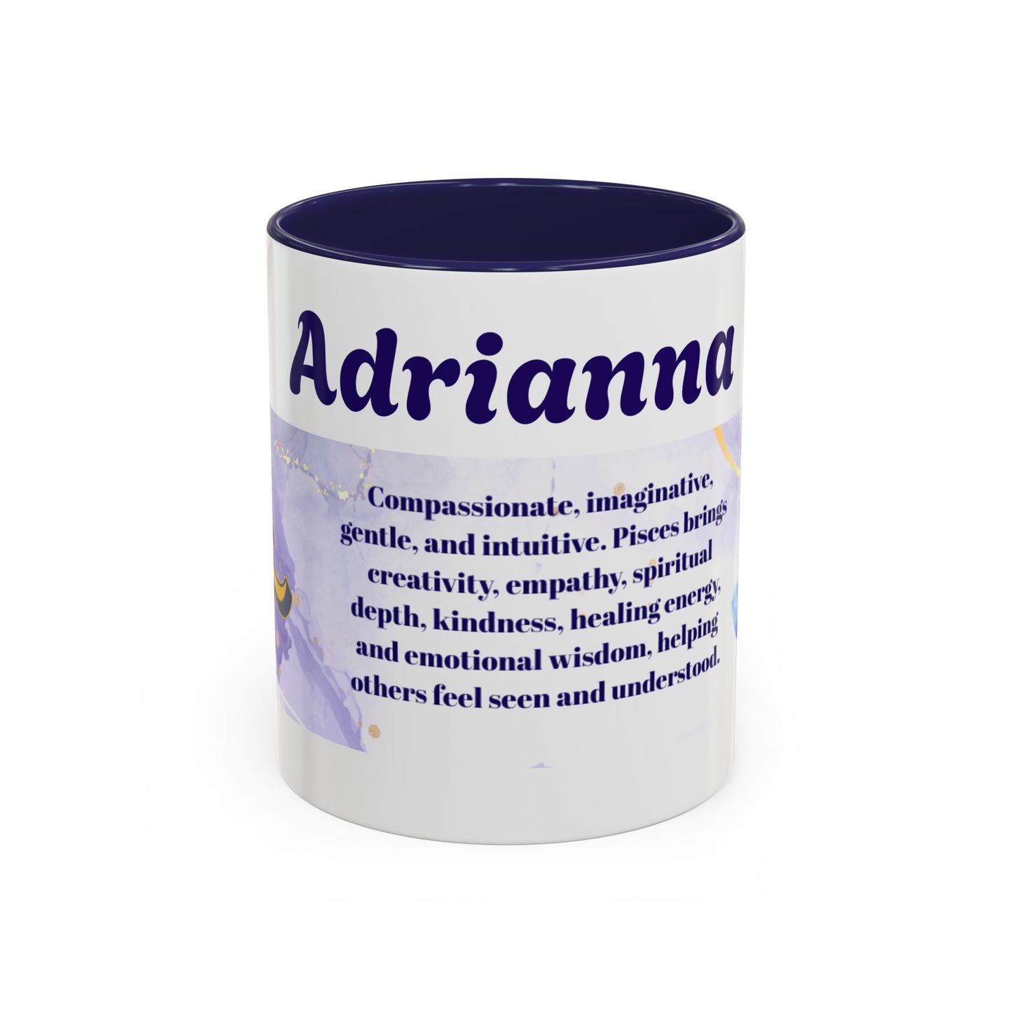 Pisces Zodiac Personalized Name Coffee Mug — Zodiac Traits Keepsake