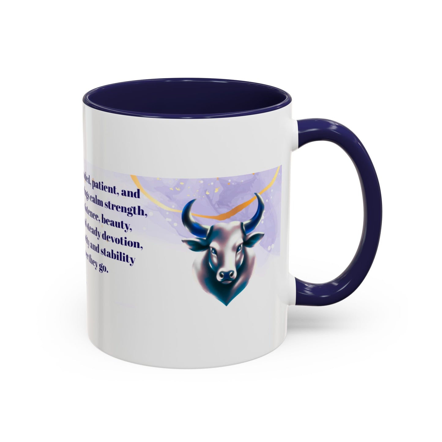 Taurus Horoscope Coffee Mug — Zodiac Bull Design with Taurus Traits (15oz)