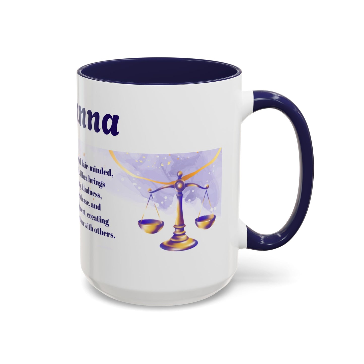 Libra Zodiac Personalized Name Coffee Mug — Zodiac Traits Keepsake