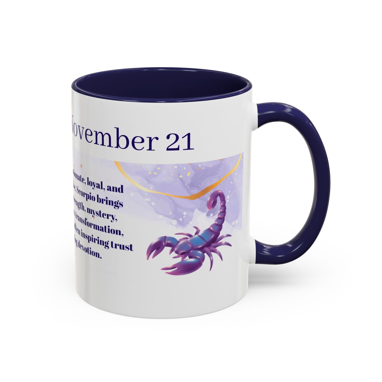Scorpio Zodiac Coffee Mug — November 23 Birthday Gift