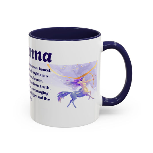Sagittarius Zodiac Personalized Name Coffee Mug — Zodiac Traits Keepsake