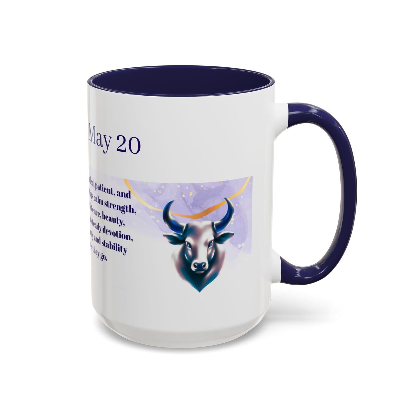 Taurus Zodiac Coffee Mug — April 20–May 20 Horoscope Mug with Bull Artwork