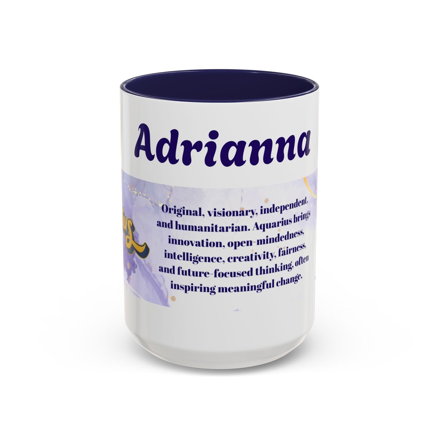 Aquarius Zodiac Personalized Name Coffee Mug — Zodiac Traits Keepsake