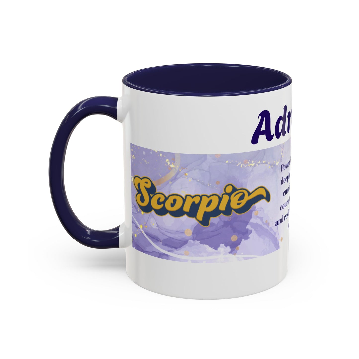 Personalized Scorpio Name Coffee Mug — Adrianna Zodiac Birthday Gift (15oz)