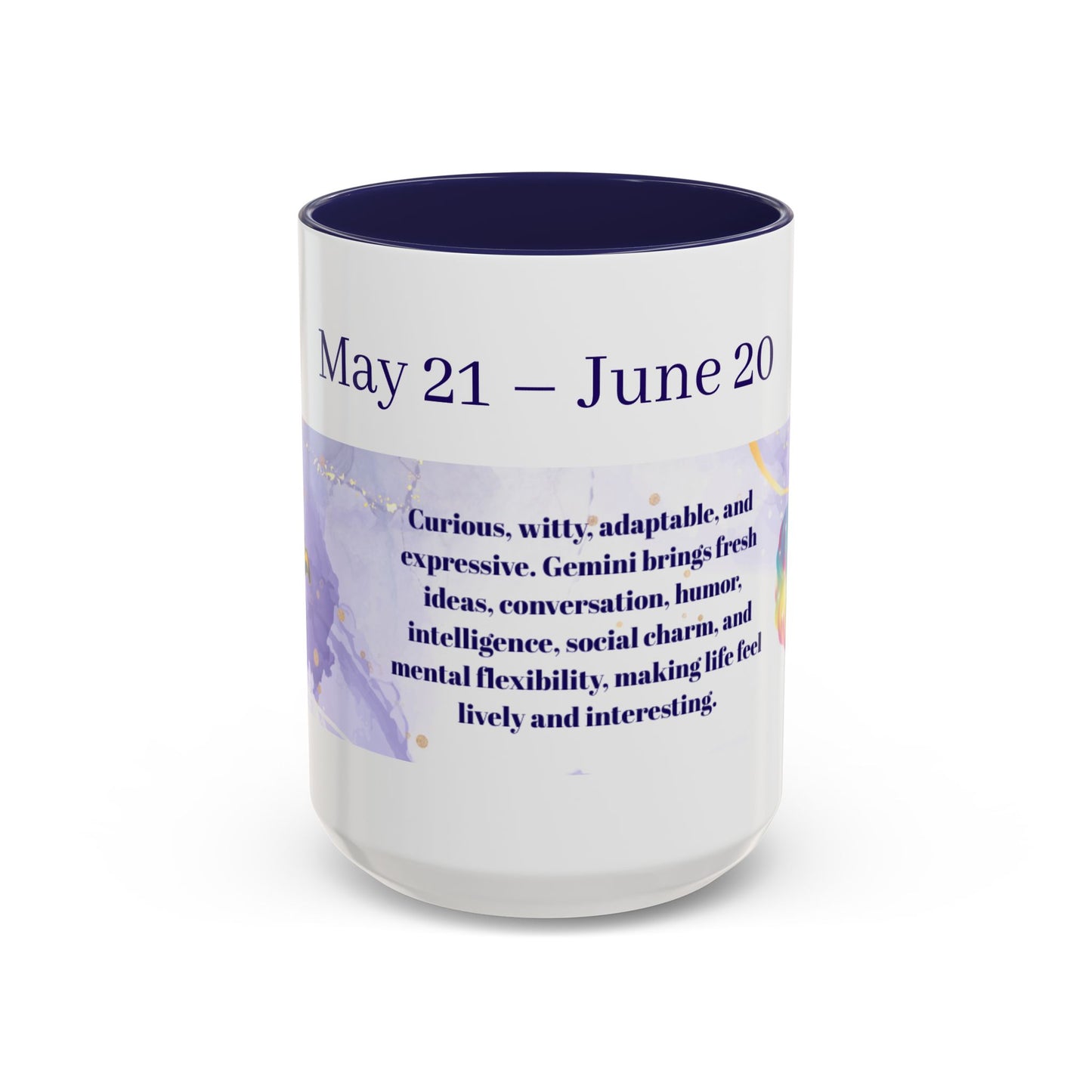 Gemini Zodiac Coffee Mug — May 21–June 20 Horoscope Accent Mug