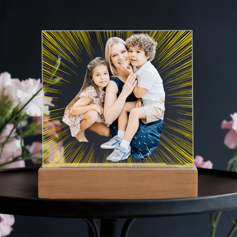 A Custom Art Light Stand - Your Personalized Picture turned into lighted Art.