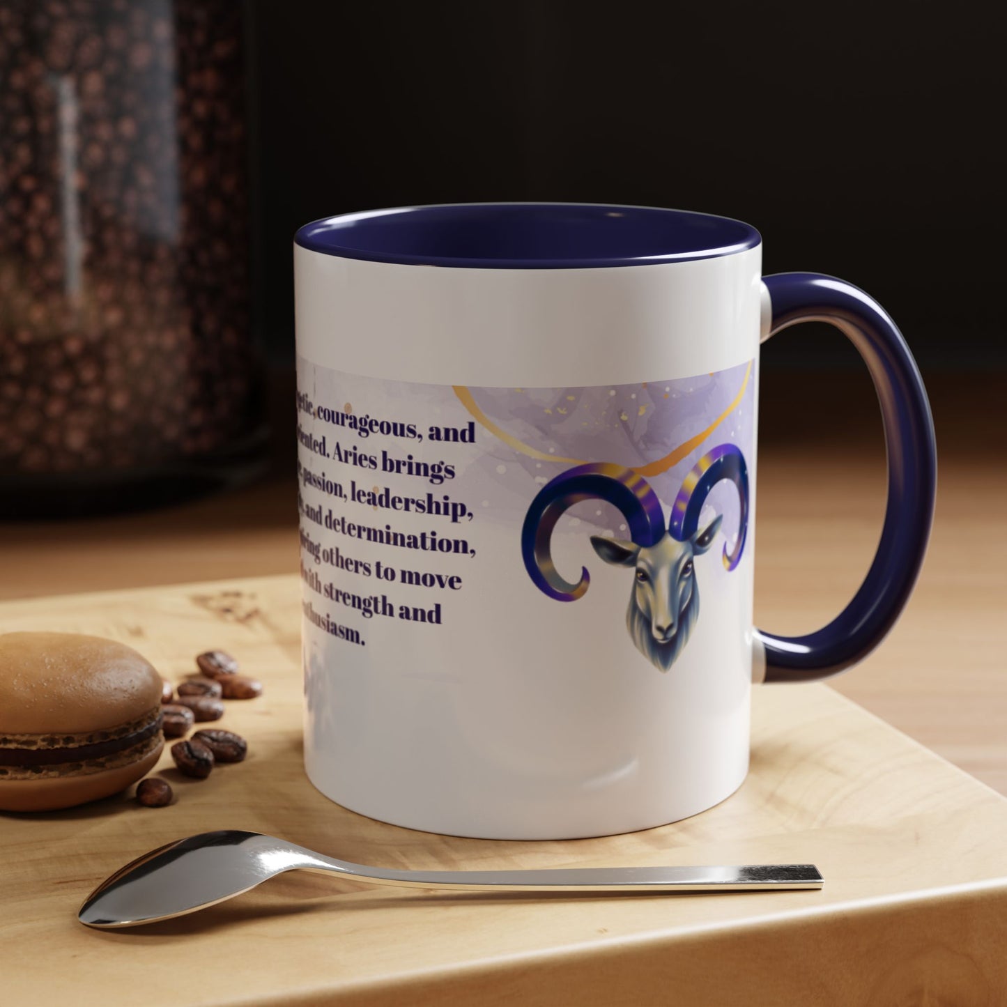Aries Zodiac Coffee Mug — Ram Horoscope Traits Accent Mug (11/15oz)