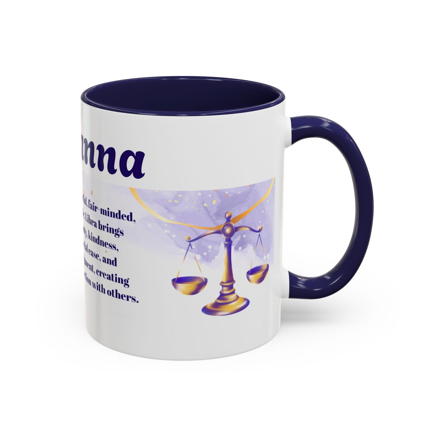 Libra Zodiac Personalized Name Coffee Mug — Zodiac Traits Keepsake