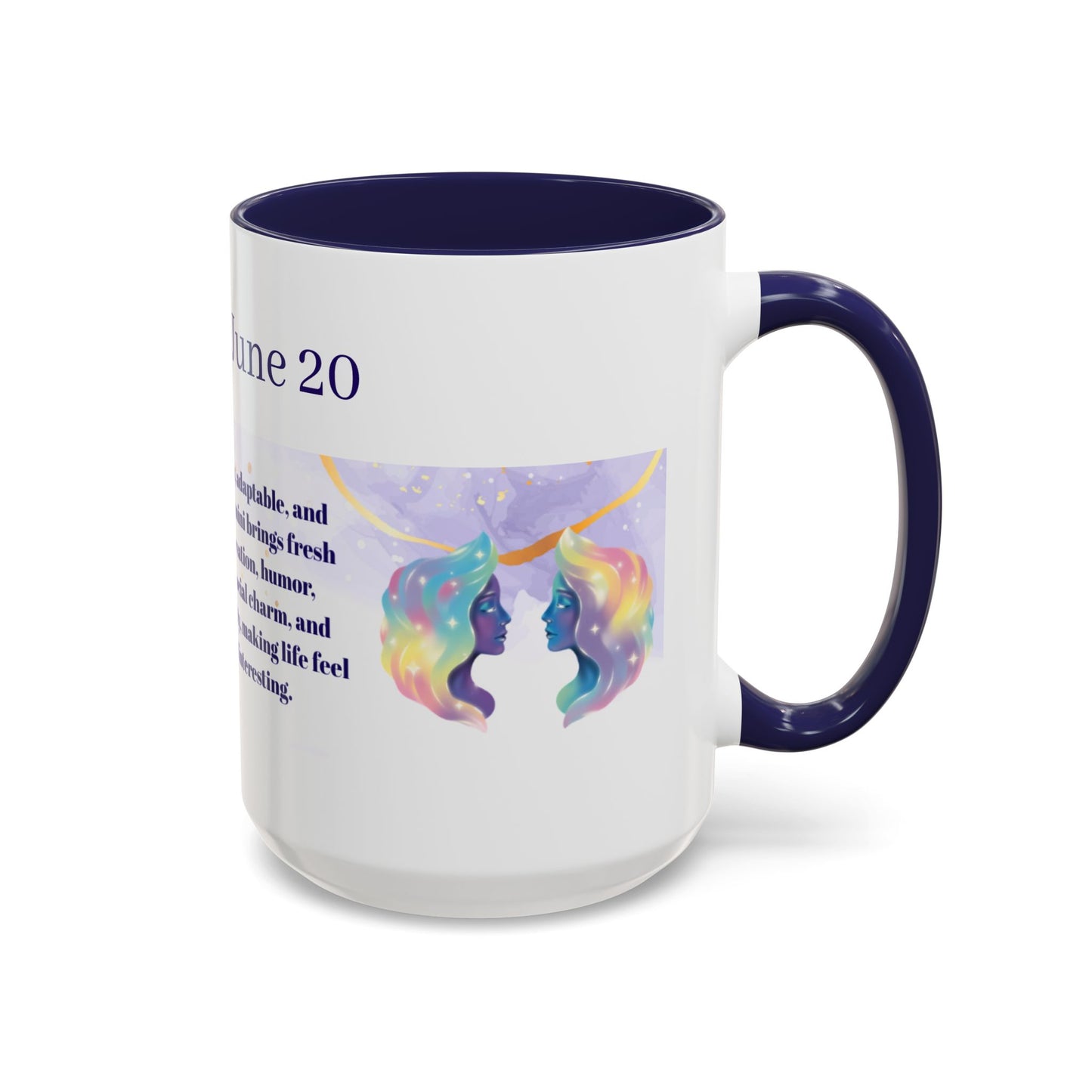 Gemini Zodiac Coffee Mug — May 21–June 20 Horoscope Accent Mug