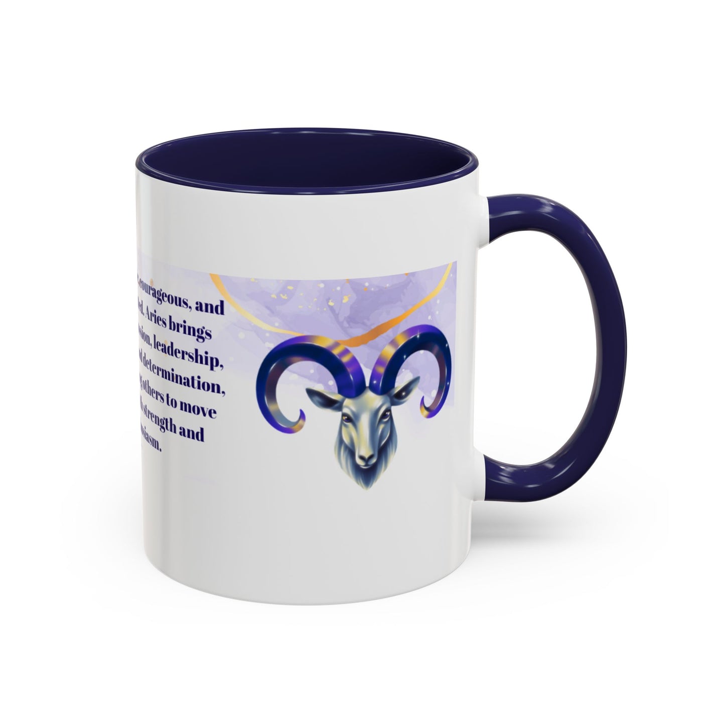 Aries Zodiac Coffee Mug — Ram Horoscope Traits Accent Mug (11/15oz)