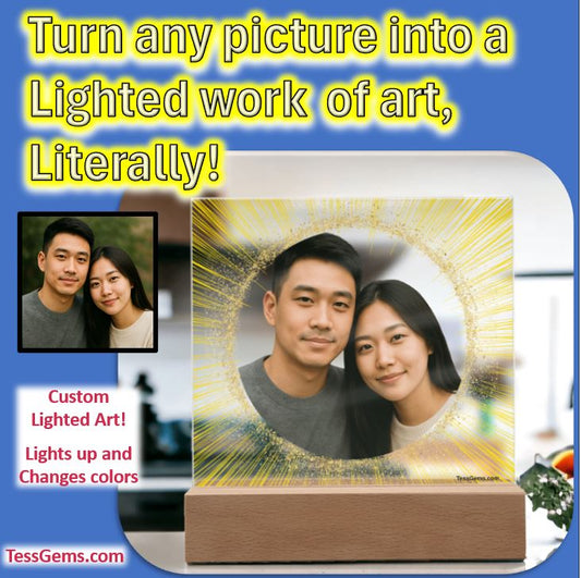 A Custom Art Light Stand - Your Personalized Picture turned into lighted Art. 2