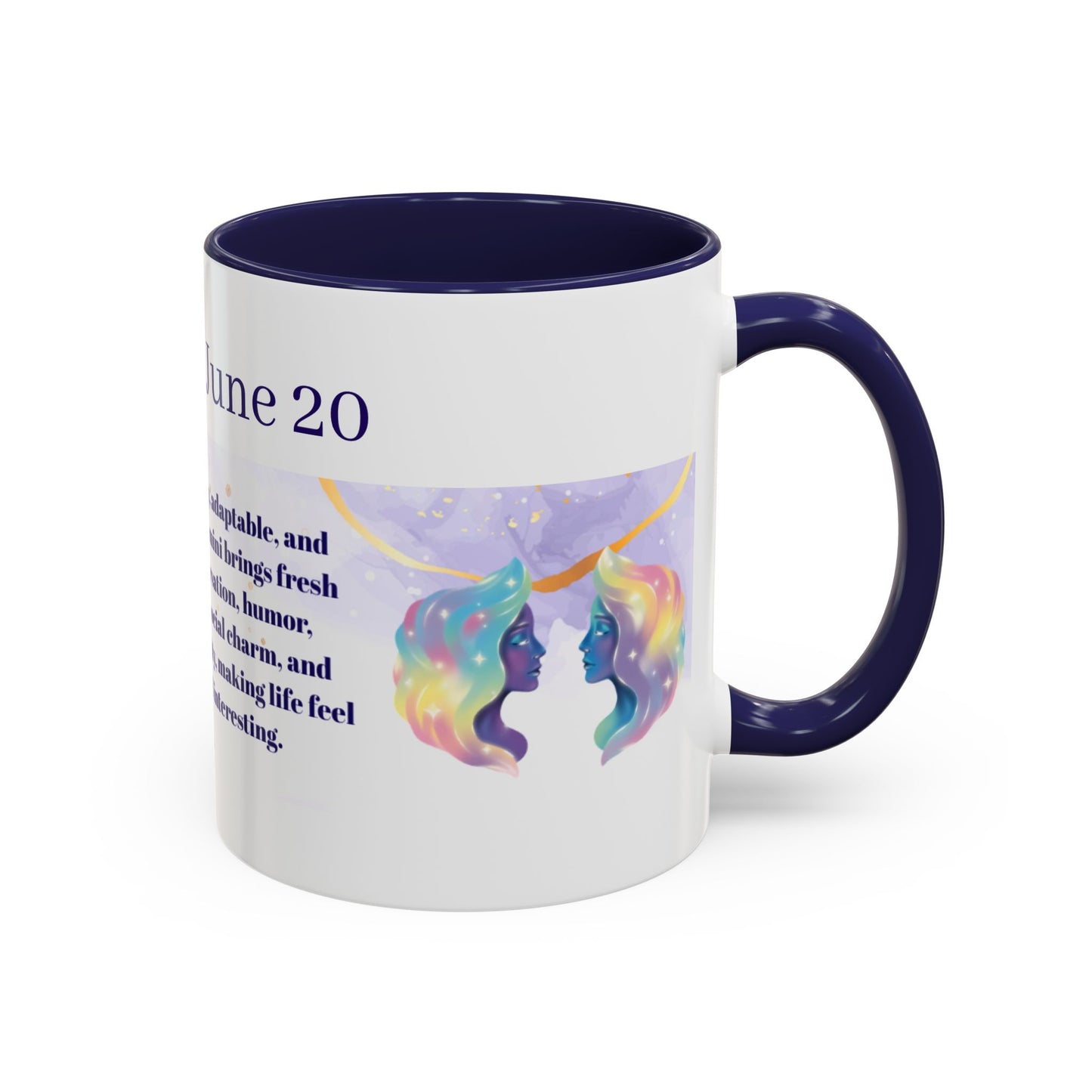Gemini Zodiac Coffee Mug — May 21–June 20 Horoscope Accent Mug