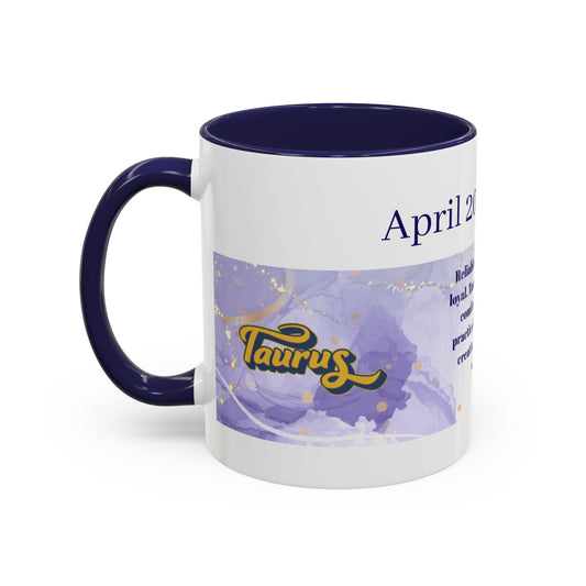 Taurus Zodiac Coffee Mug — April 20–May 20 Horoscope Mug with Bull Artwork