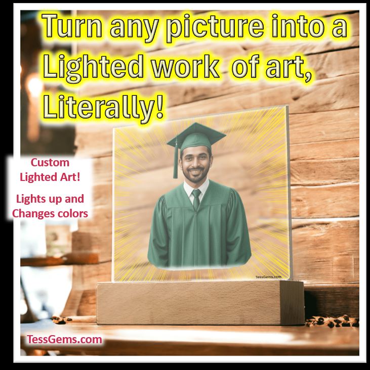A Custom Art Light Stand - Your Personalized Picture turned into lighted Art. 2