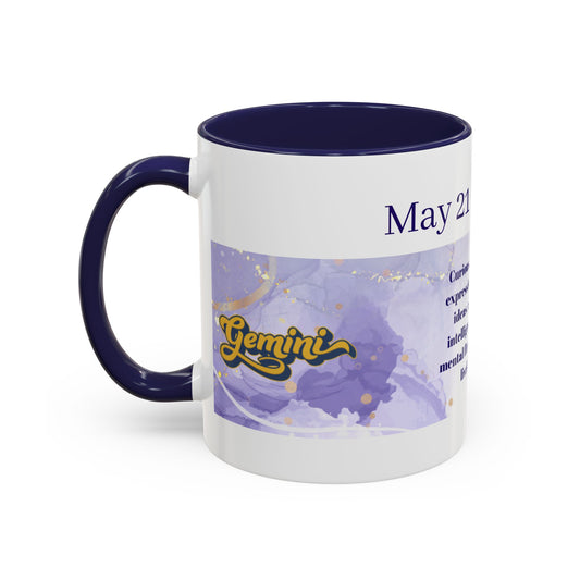 Gemini Zodiac Coffee Mug — May 21–June 20 Horoscope Accent Mug