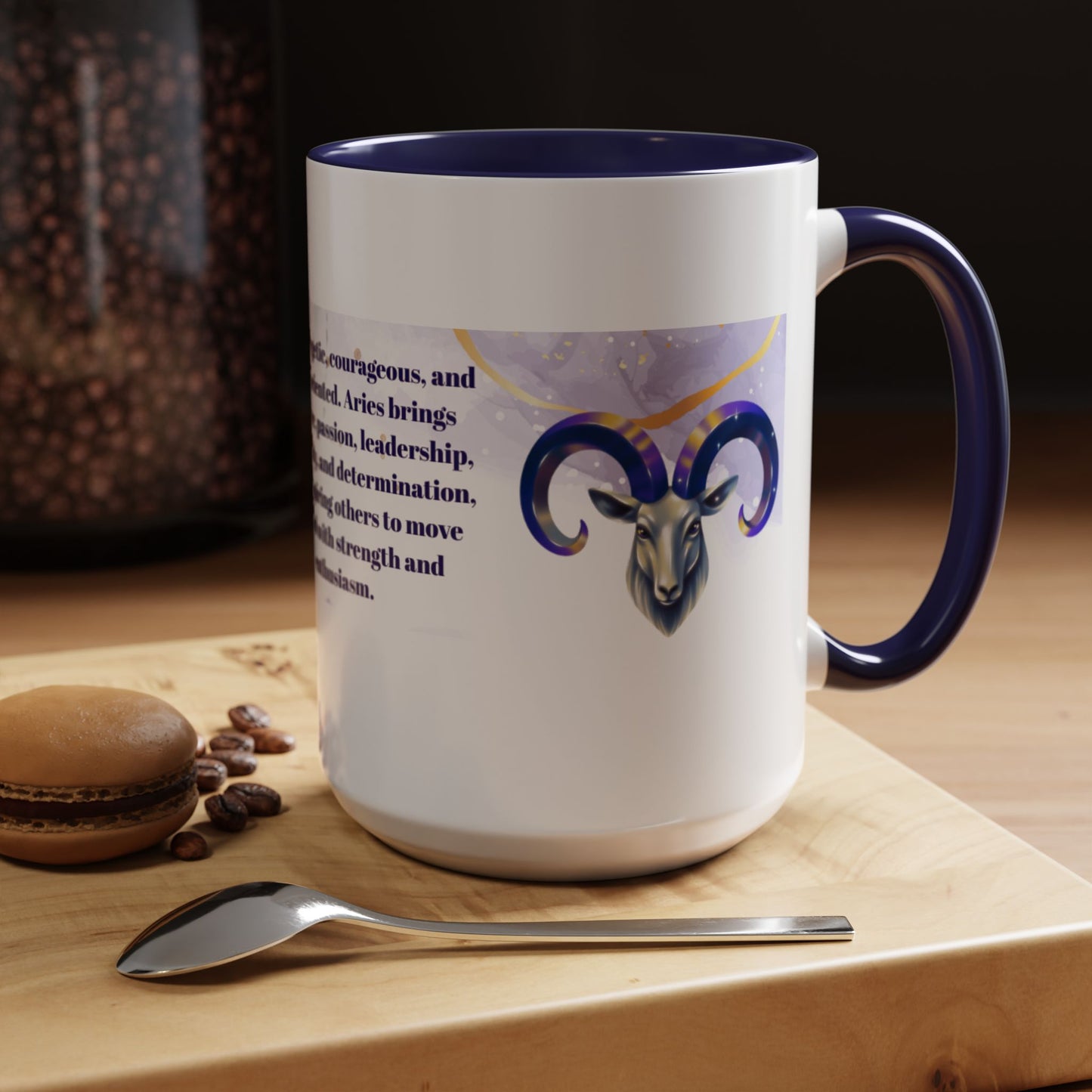 Aries Zodiac Coffee Mug — Ram Horoscope Traits Accent Mug (11/15oz)