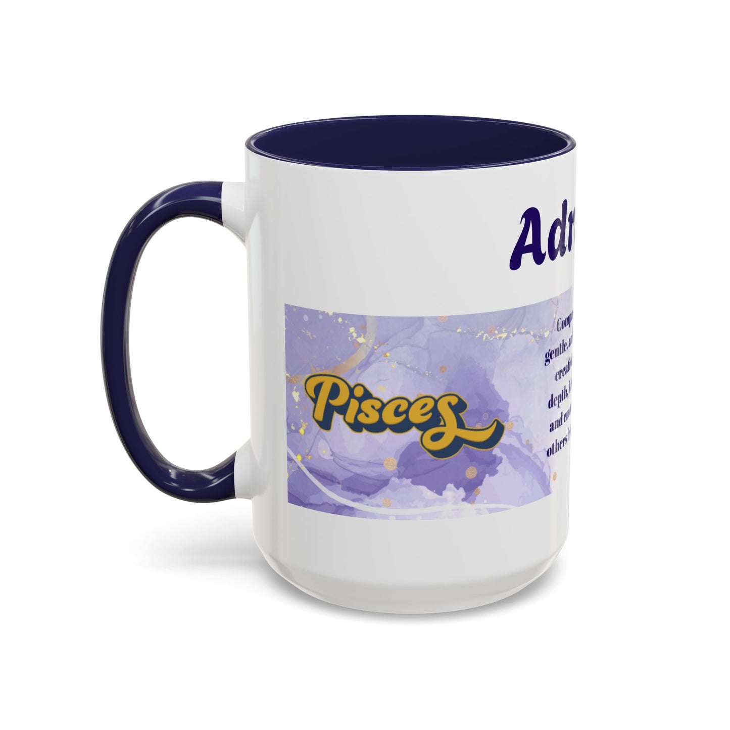 Pisces Zodiac Personalized Name Coffee Mug — Zodiac Traits Keepsake