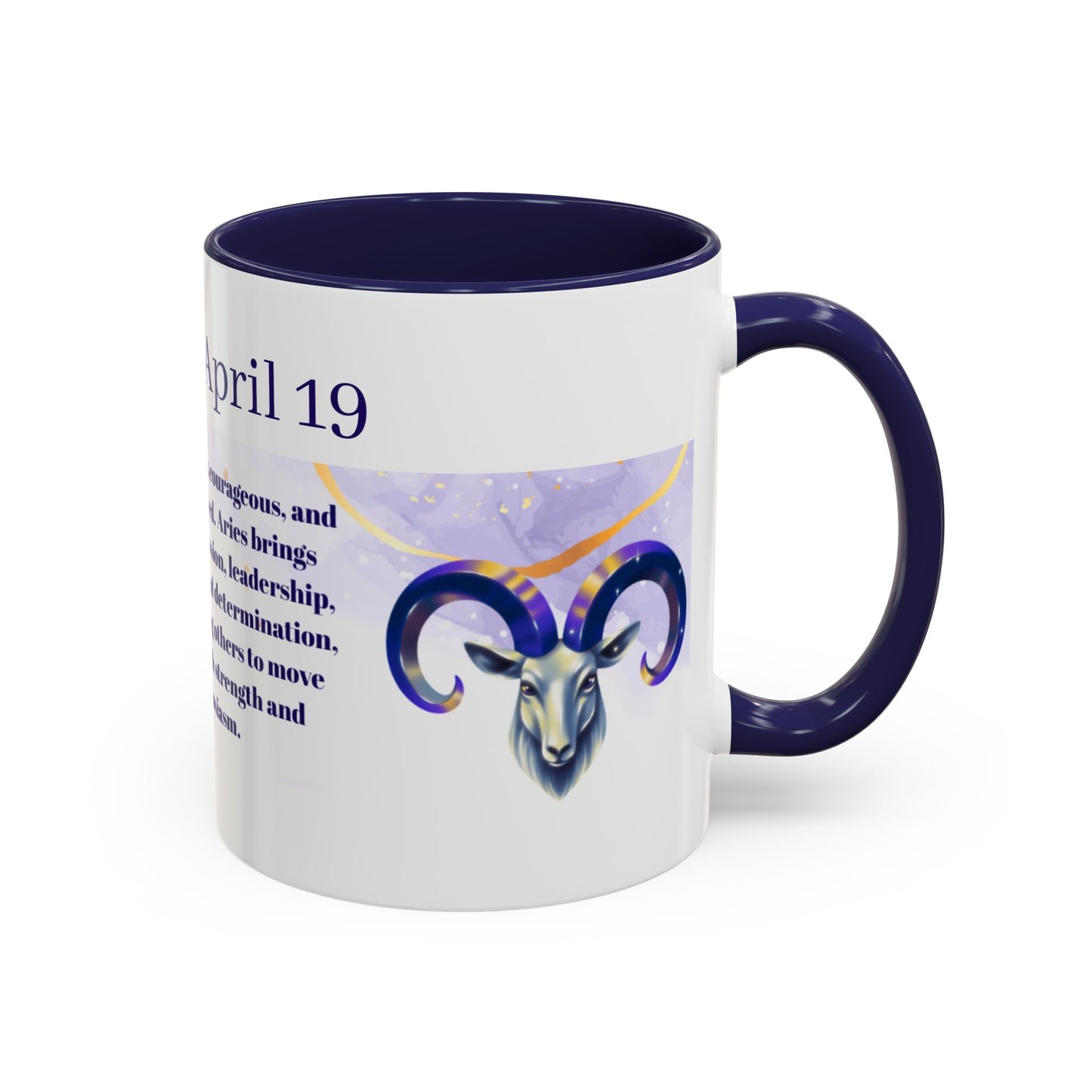 Aries Zodiac Coffee Mug — March 21–April 19 Horoscope Design