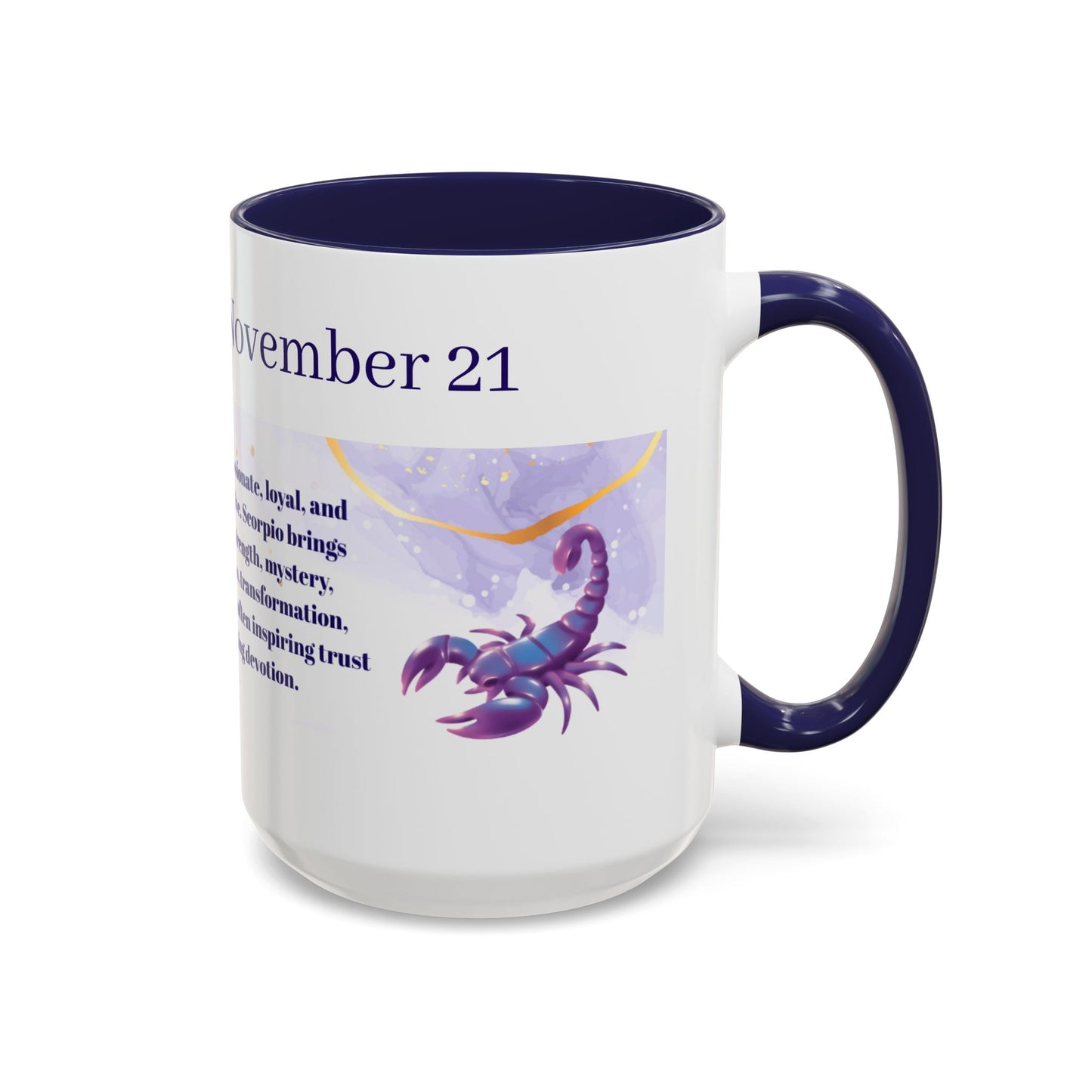 Scorpio Zodiac Coffee Mug — November 23 Birthday Gift