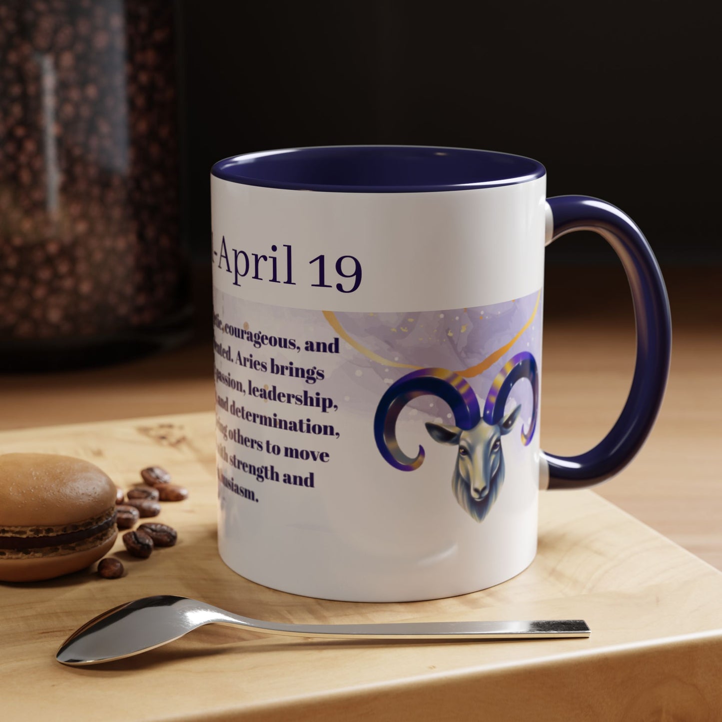 Aries Zodiac Coffee Mug — March 21–April 19 Horoscope Design