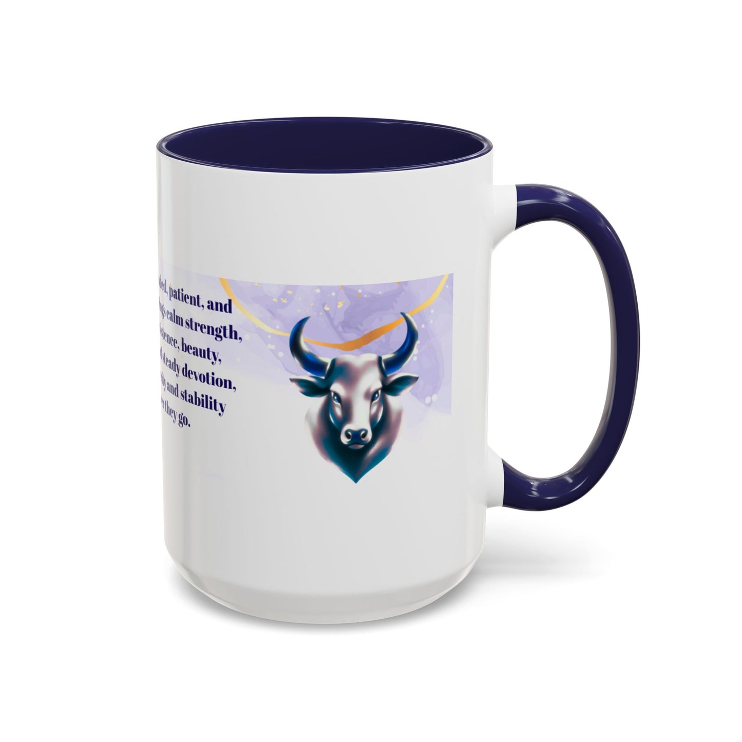 Taurus Horoscope Coffee Mug — Zodiac Bull Design with Taurus Traits (15oz)