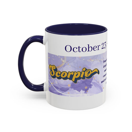 Scorpio Zodiac Coffee Mug — November 23 Birthday Gift