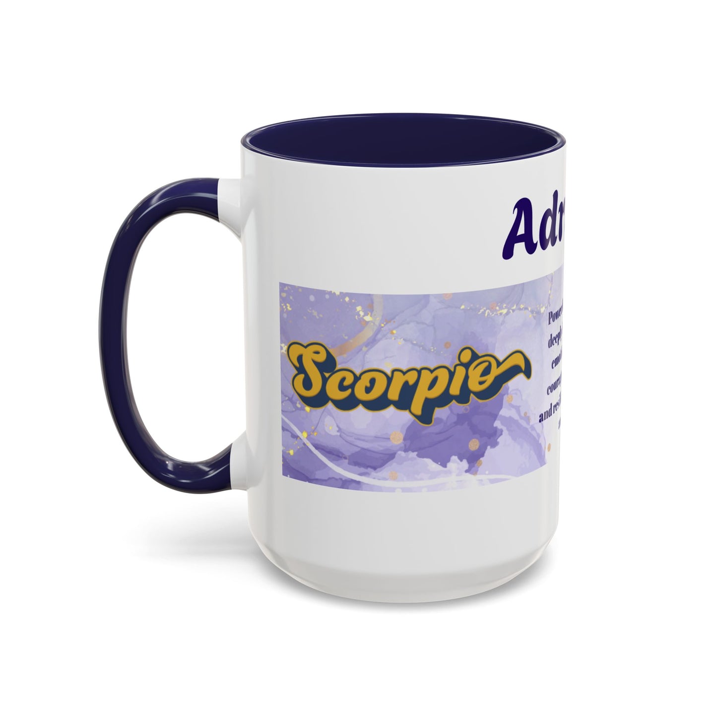 Personalized Scorpio Name Coffee Mug — Adrianna Zodiac Birthday Gift (15oz)