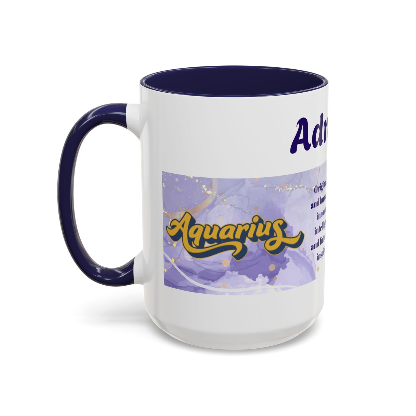 Aquarius Zodiac Personalized Name Coffee Mug — Zodiac Traits Keepsake