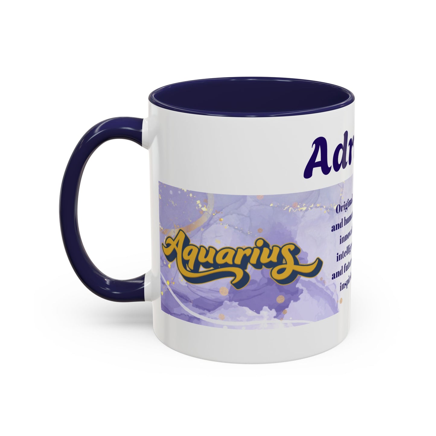 Aquarius Zodiac Personalized Name Coffee Mug — Zodiac Traits Keepsake