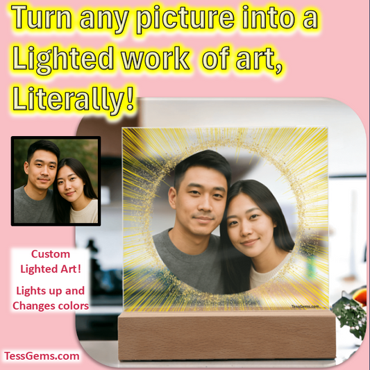 A Custom Art Light Stand - Your Personalized Picture turned into lighted Art. 2