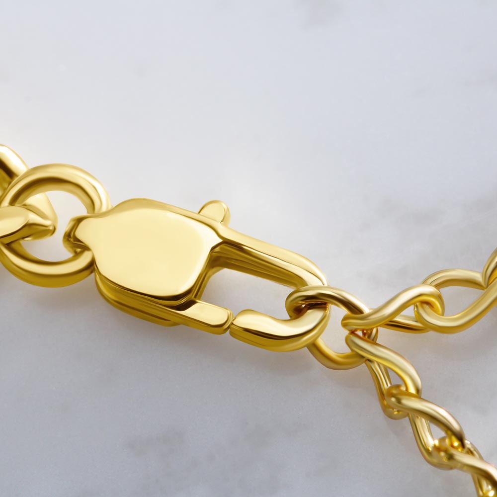 Men's Cuban Link Classic Style Necklace with love for American Football.