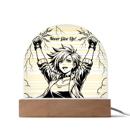 Anime Style Nightlight - Never Give Up!