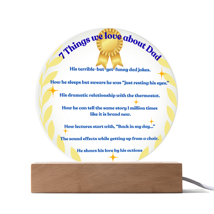 7 things we love about Dad Lighted Circle