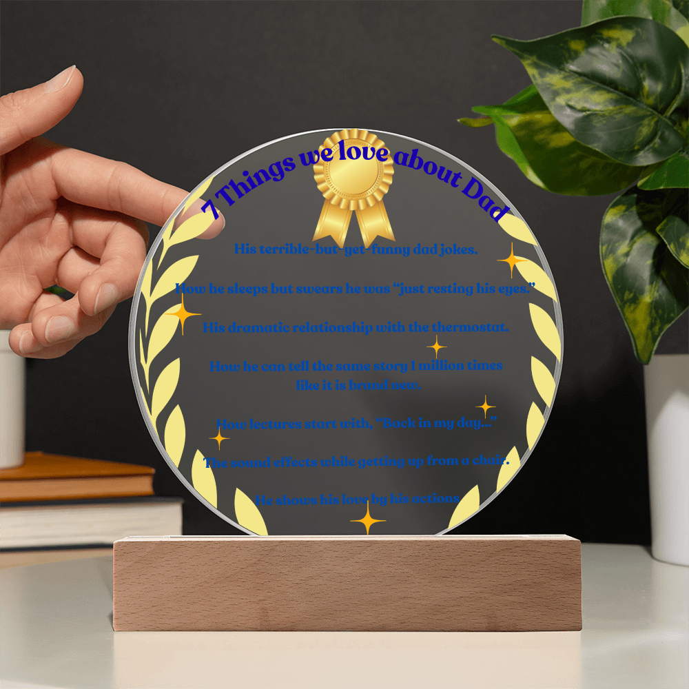 7 things we love about Dad Lighted Circle