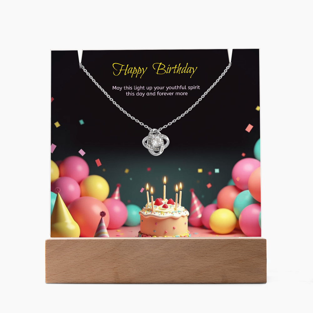 Two for One with this LED light stand and a Beautiful Love Knot Necklace.   You cannot go  wrong.