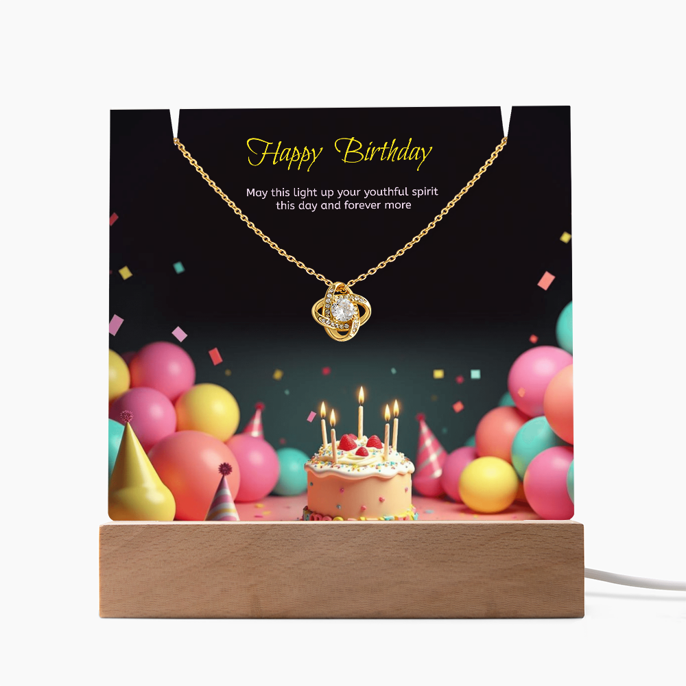 Two for One with this LED light stand and a Beautiful Love Knot Necklace.   You cannot go  wrong.