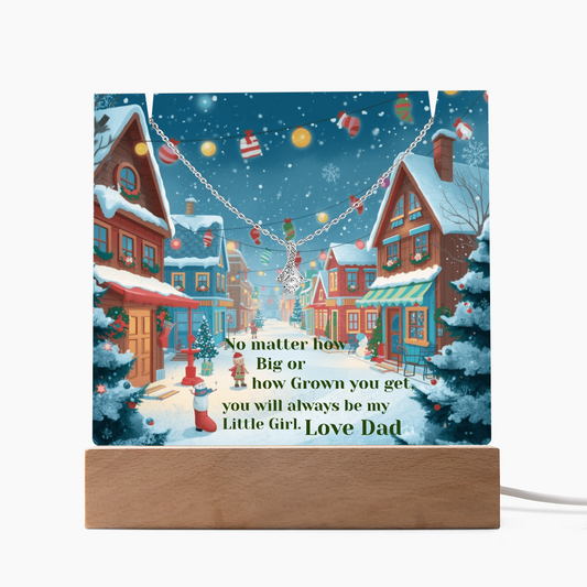 For Daughter from Dad it's a 2 in 1 gift.  Gorgeous Pendant necklace with a LED colorful night light.