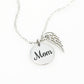 "For Mom – Winged Circle Pendant" for Christmas gift