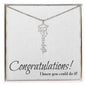 A Custom Graduation Congratulations -Name attached to a Graduation Cap Necklace