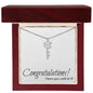 A Custom Graduation Congratulations -Name attached to a Graduation Cap Necklace