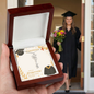 Graduation Cap and Custom Name Necklace.  Nothing could be better! - Unisex  "Congrats, Life is an Adventure and A New Chapter Starts Now!"