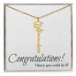 A Custom Graduation Congratulations -Name attached to a Graduation Cap Necklace