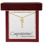 A Custom Graduation Congratulations -Name attached to a Graduation Cap Necklace