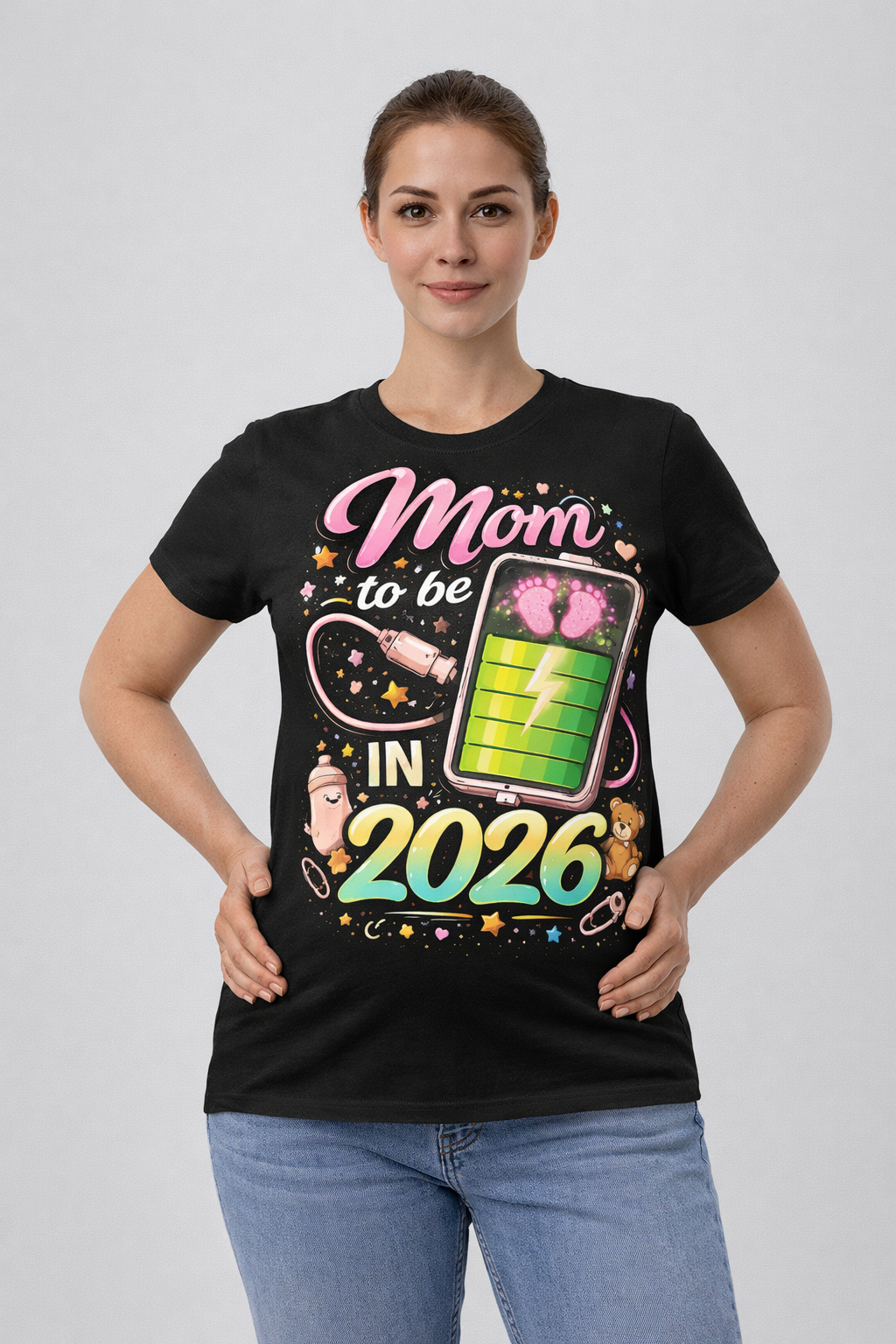Mom TO BE in 2026 - 100% Cotton Tee Shirt T-Shirt