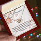 Sis.  To my Sister.  Interlocking hearts necklace